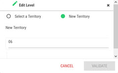 Create new territory on superior level