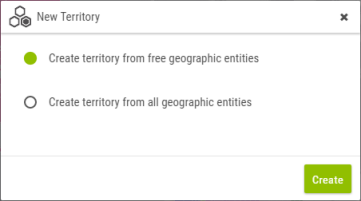 Create territory dialog