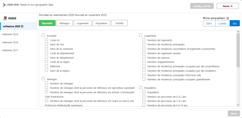 Data-Hub main window
