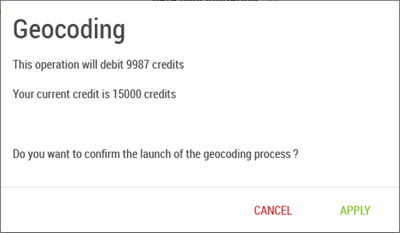 Geocoding confirmation
