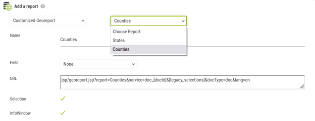 Georeport configuration example
