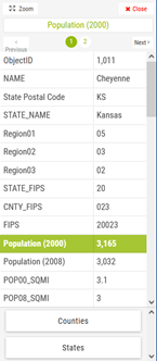 Info-window georeport
