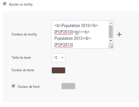 Configuration info-bulle HTML