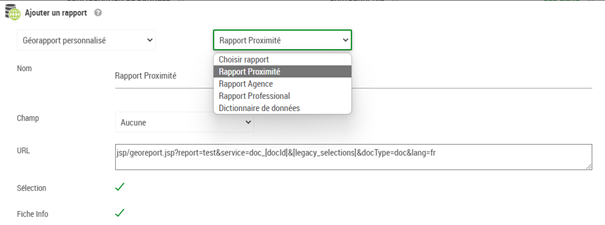 Exemple configuration géorapport