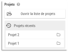 Ouverture projet existant