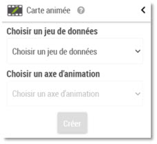 Panneau de configuration carte animée