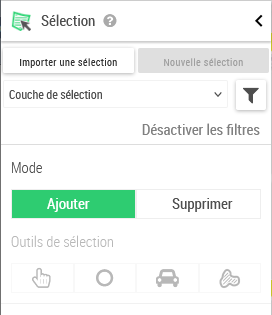 Sélection widget