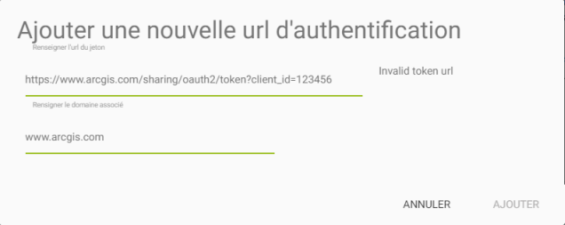 URL de jeton