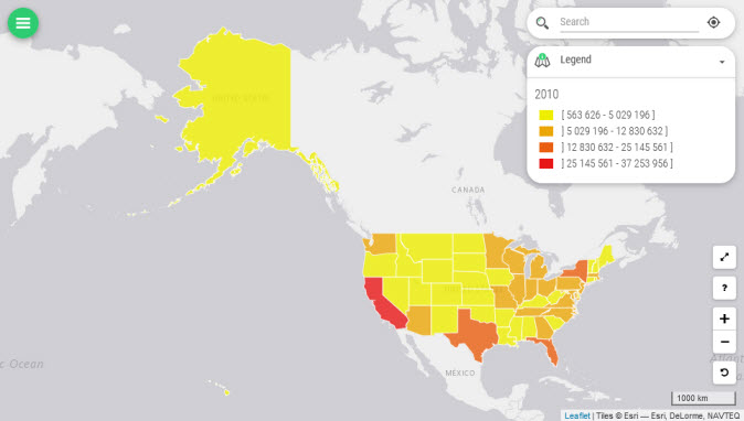 Carte insérée dans le rapport